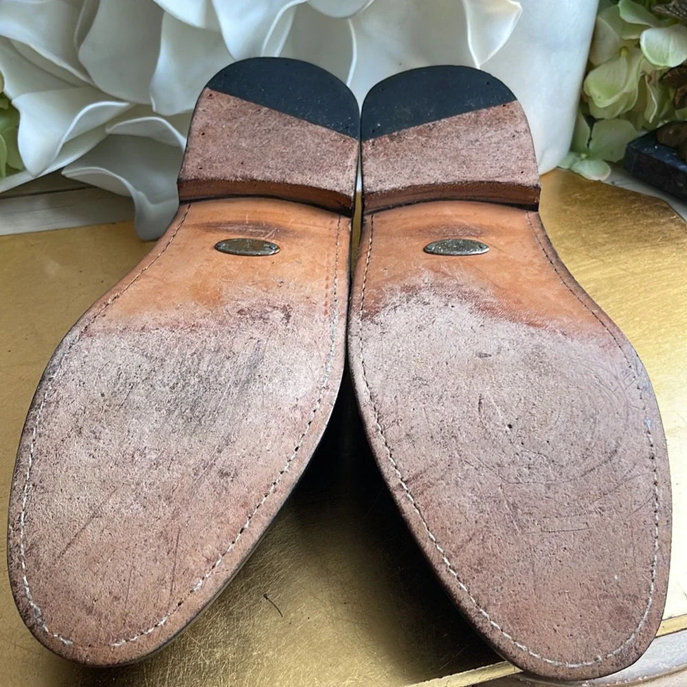 EXOTIC Genuine Ostrich Max Leather USA Cap Toe Oxfords in Black